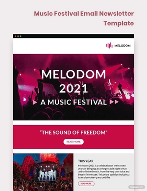 Music Festival Email Newsletter Template