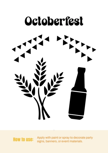 Free Oktoberfest Stencil Template to Edit Online