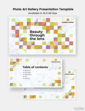Photo Art Gallery Presentation Template