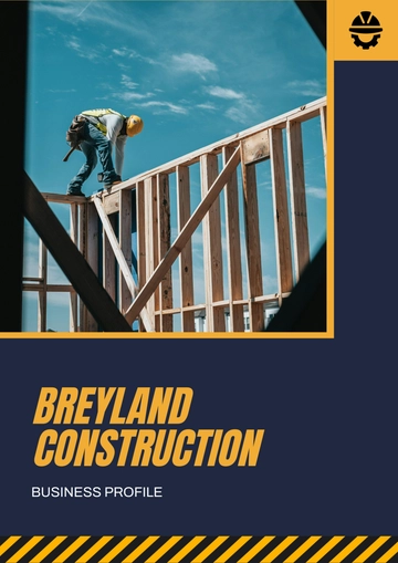 Free Contractor Business Profile Template to Edit Online