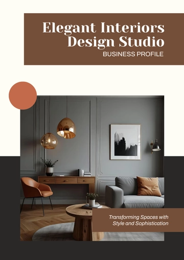 Free Interior Designer Business Profile Template to Edit Online