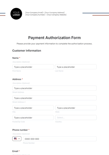 Free Payment Authorization Form Template to Edit Online
