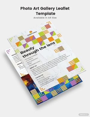 Photo Art Gallery Leaflet Template