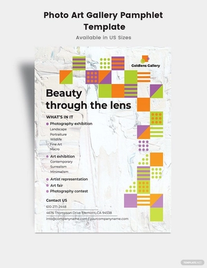 Photo Art Gallery Pamphlet Template