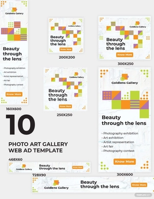 Photo Art Gallery Web Ads Template