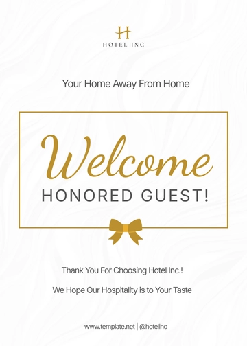 Free Hotel Greeting Card Template to Edit Online