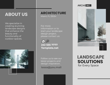 Free Architecture Clean Landscape Brochure Template to Edit Online