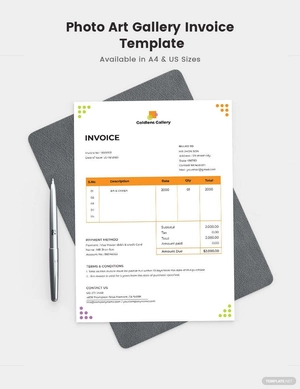 Photo Art Gallery Invoice Template