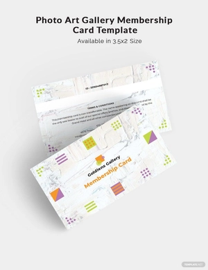 Photo Art Gallery Membership Card Template