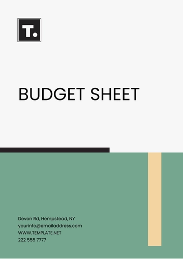 Free Printable Budget Sheet Template to Edit Online