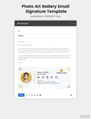 Photo Art Gallery Email Signature Template