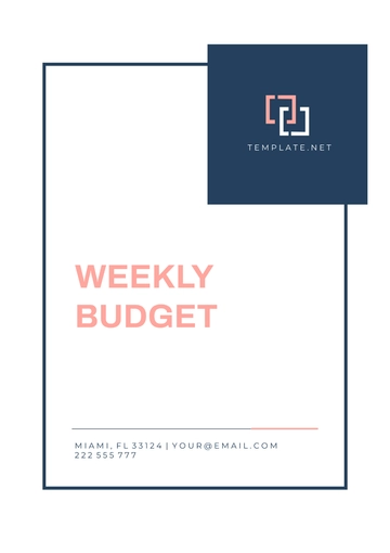 Free Weekly Budget Outline Template to Edit Online