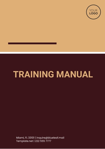 Free Training Manual Template to Edit Online