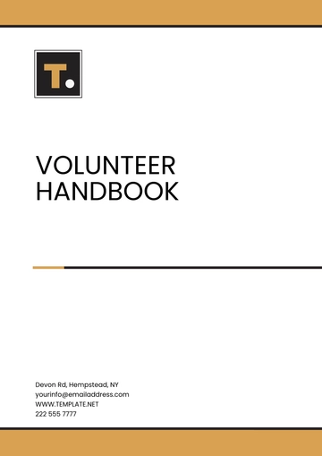 Free Volunteer Handbook Template to Edit Online | Template.net