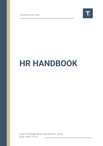 Free Printable HR Handbook Template to Edit Online
