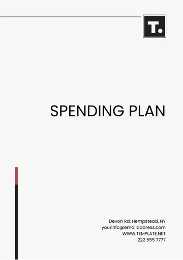 Free Spending Plan Template to Edit Online