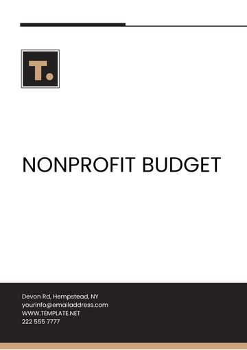 Free Nonprofit Budget Template to Edit Online
