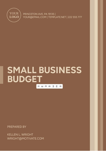 Free Small Business Budget Template to Edit Online
