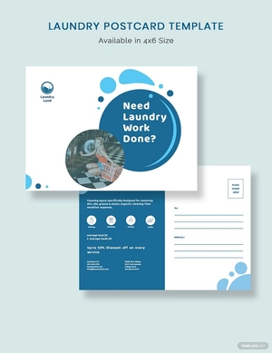Laundry Postcard Template