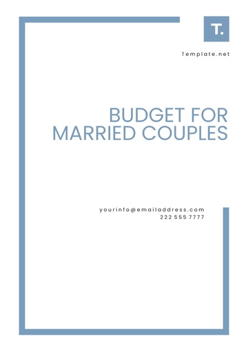 Free Budget Template for Married Couples to Edit Online
