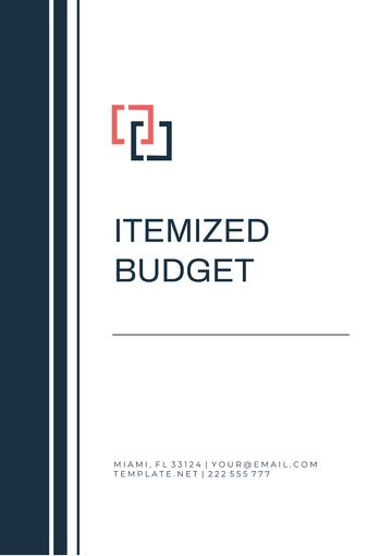 Free Itemized Budget Format Template to Edit Online