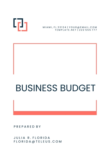 Free Professional Business Budget Template to Edit Online