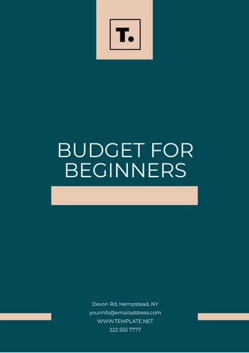 Free Budget for Beginners Template to Edit Online