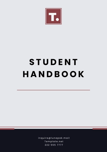 Free Student Handbook Template to Edit Online | Template.net