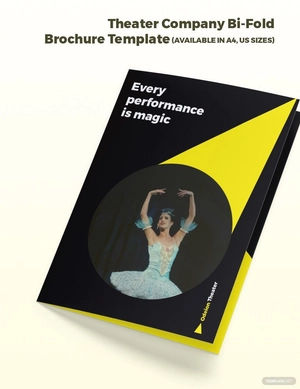 Theater Company Bi-Fold Brochure Template