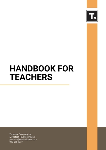 Free Sample Handbook Template for Teachers to Edit Online | Template.net