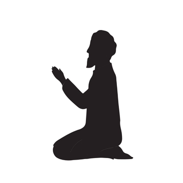 Free Praying Silhouette Clipart to Edit Online