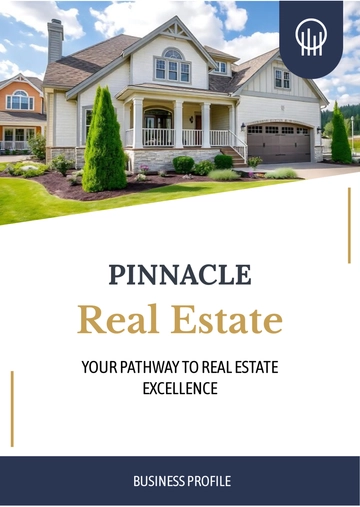 Free Real Estate Business Profile Template to Edit Online