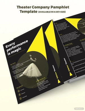 Theater Company Pamphlet Template
