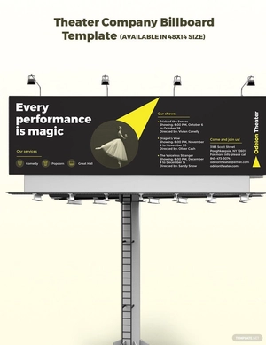 Theater Company Billboard Template