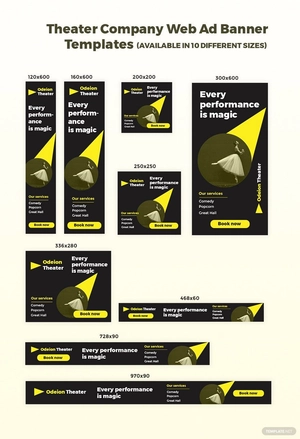 Theater Company Web Ads Template