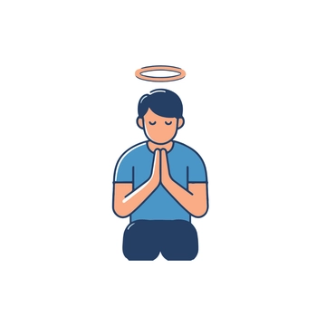 Free Praying Person Clipart to Edit Online