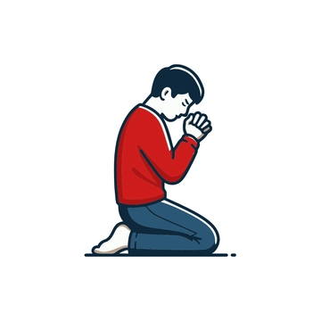 Free Praying Kneeling Clipart to Edit Online