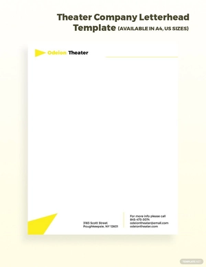 Theater Company Letterhead Template