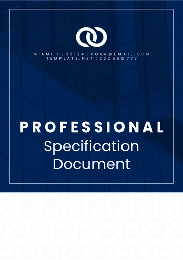 Free Professional Specification Document Template to Edit Online