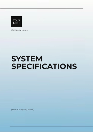 Free System Specifications Template to Edit Online