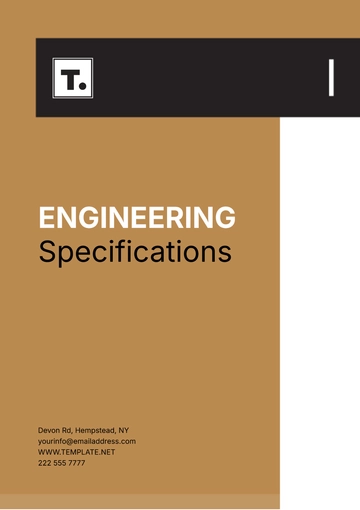 Free Engineering Specifications Template to Edit Online