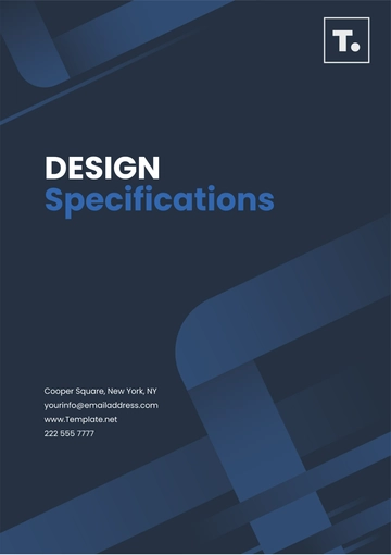 Free Design Specifications Template to Edit Online