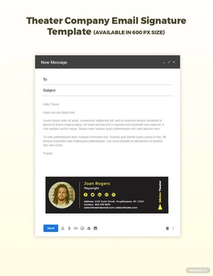 Theater Company Email Signature Template