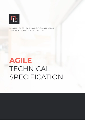 Free Agile Technical Specification Template to Edit Online