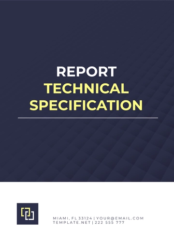 Free Report Technical Specification Template to Edit Online