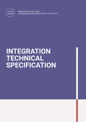 Free Integration Technical Specification Template to Edit Online