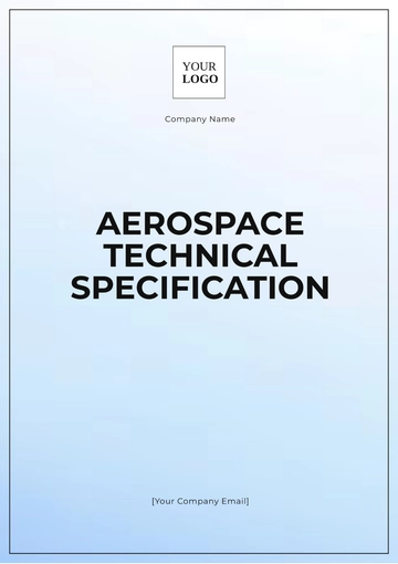 Free Aerospace Technical Specification Template to Edit Online