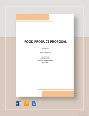New Food Product Proposal Template