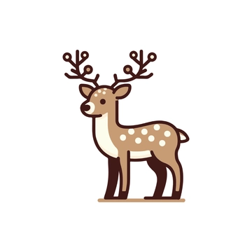 Free Simple Deer Clipart to Edit Online