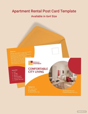 Apartment Rental Postcard Template